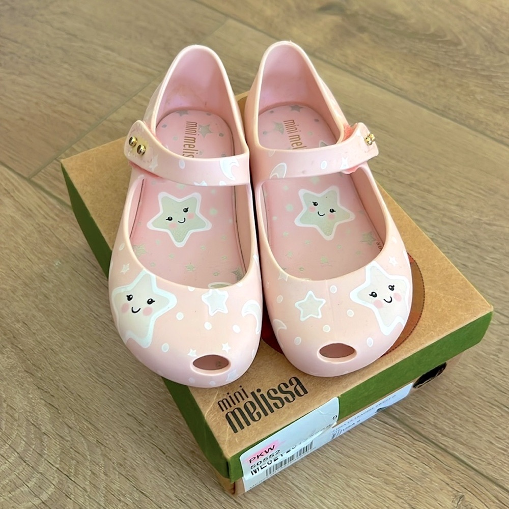 Mini Melissa Pink Star Glow-in-the-dark kids Shoes